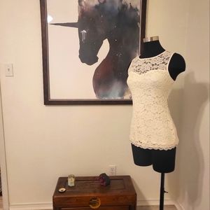 Express Lace Sleeveless Blouse Sz Sm